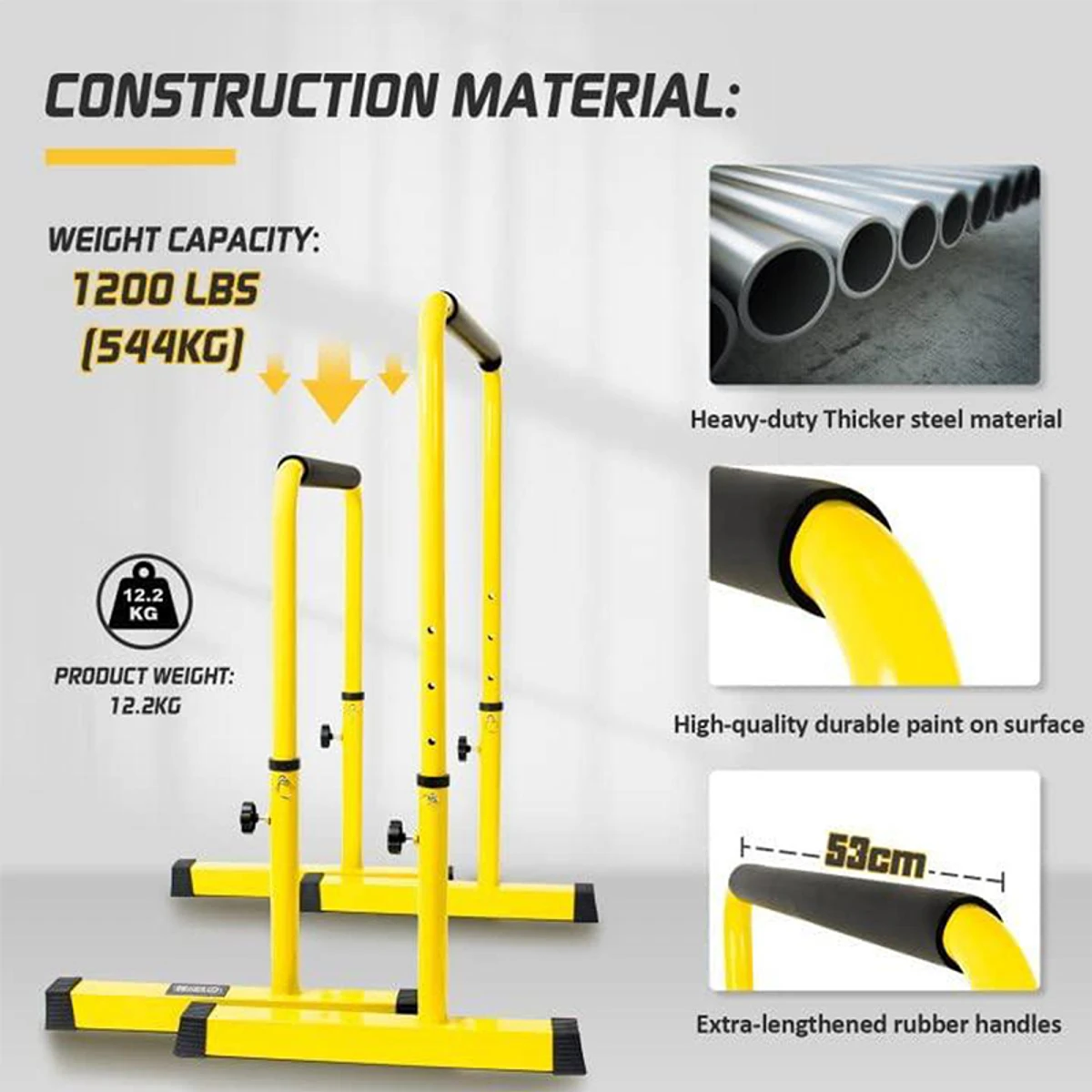 High Push Ups Stand & Dips Station - 48inched