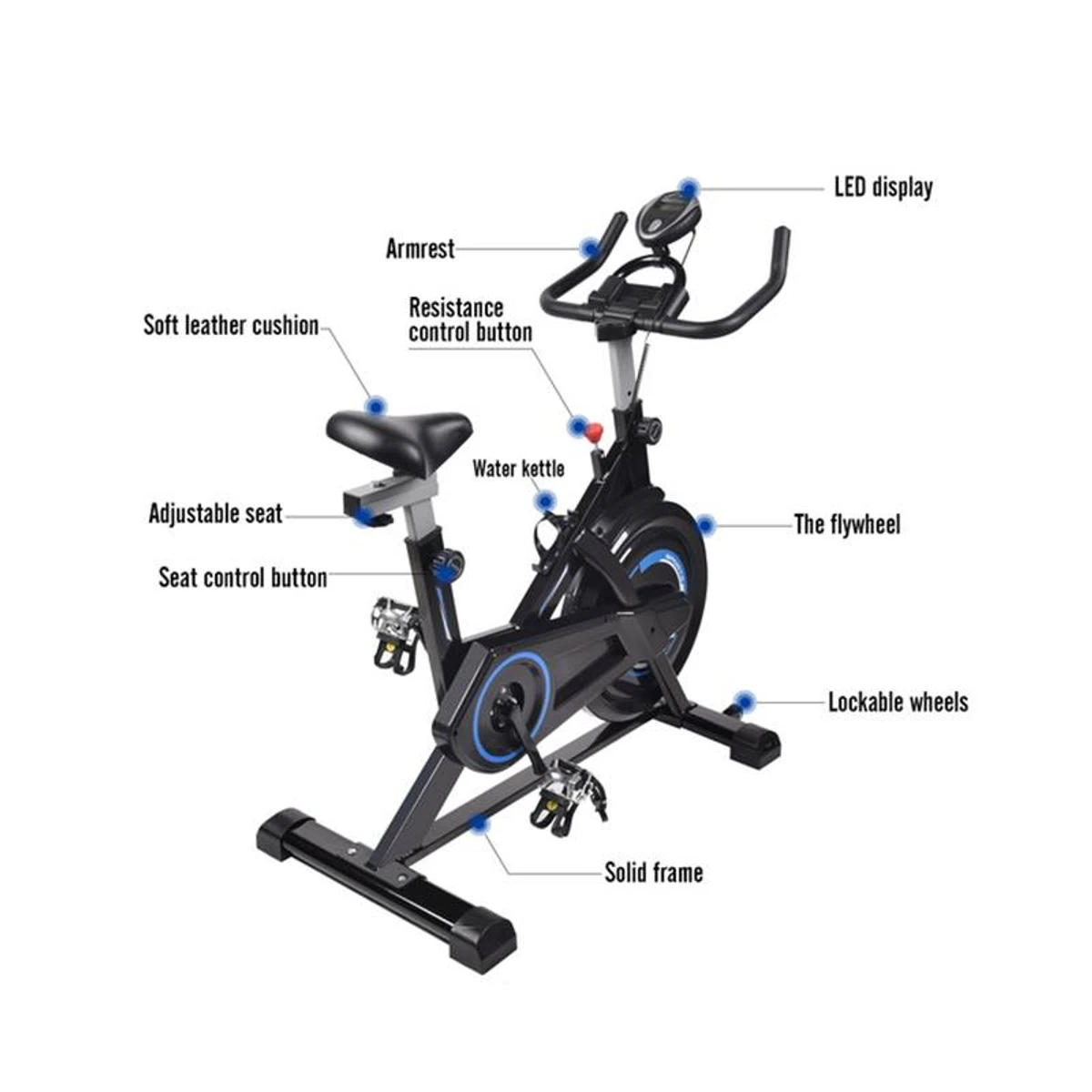 Heavy duty Sports Spinner Exercise Bike Safnu Spinning bike SF-720 - Thumbnail 4