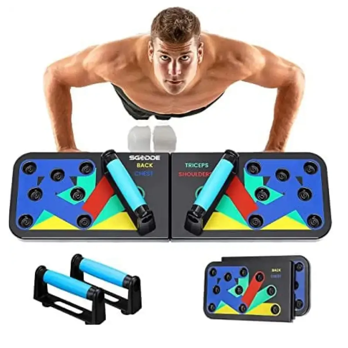 Foldable Push Up Board, 9 In 1 Multifunction Push-Up Rack