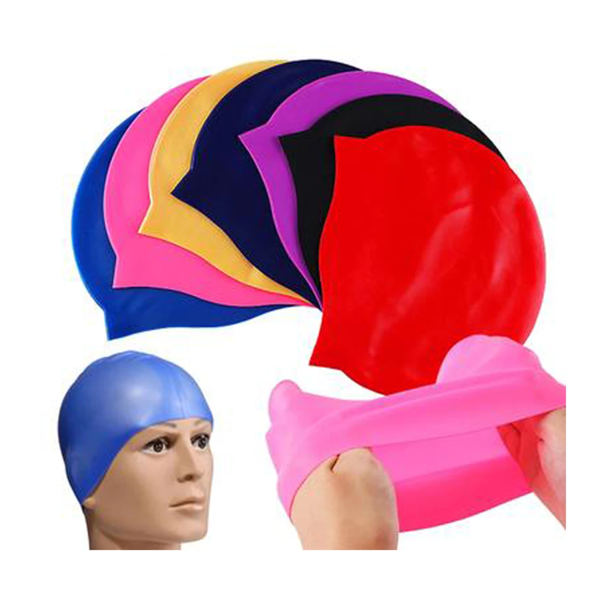 Silicone swimming cap - 1 Pcs