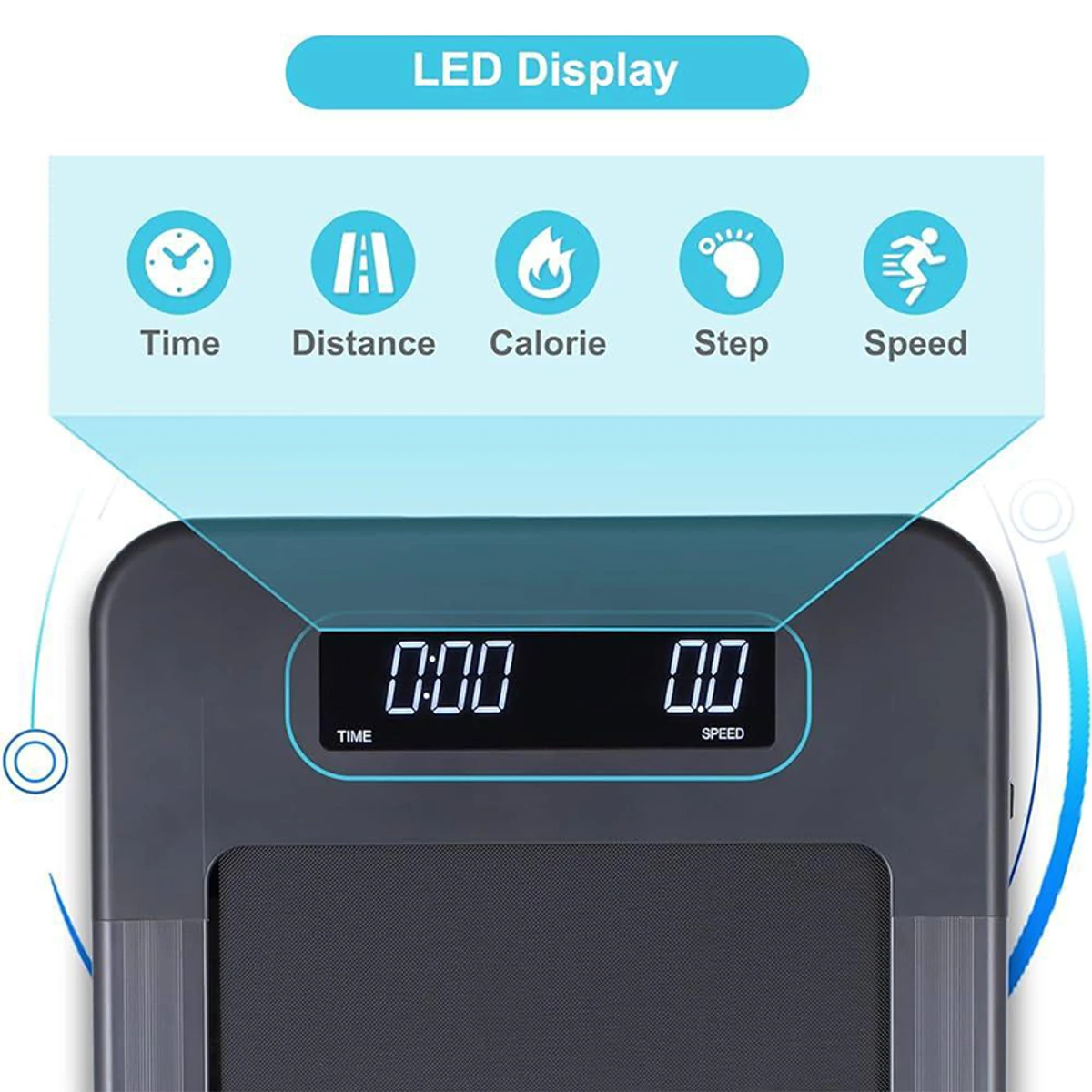 OMA-1010EB - Under Desk Treadmill, Walking Treadmill with Larger Running Surface and Remote Control Special DC Brushless Motor - Thumbnail 5